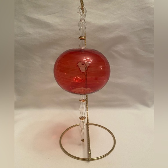Disney arribas bros Mickey Mouse Red Gold Blown Glass Finial Ornament 8.5" Box - Picture 7 of 15